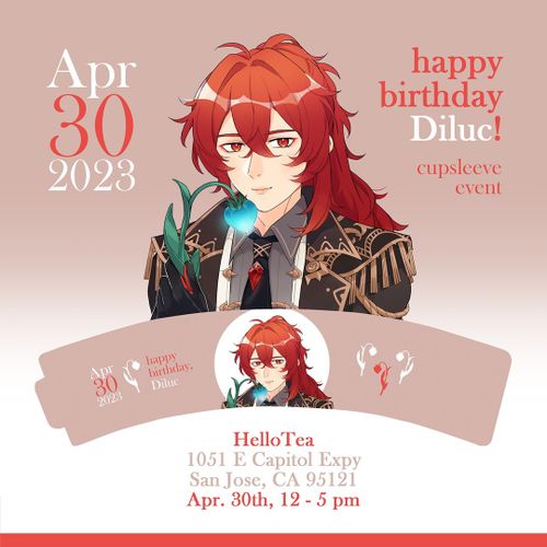 Happy Birthday Diluc! cupsleeve event